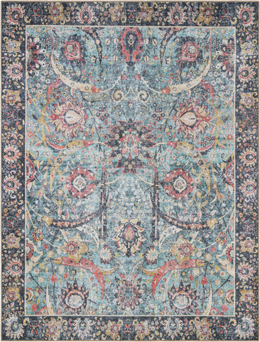 Vintage Slate Blue Persian Rug