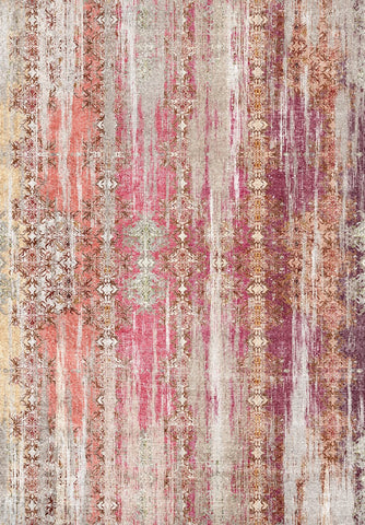 Abstract Striped Bohemian Watercolor Rug