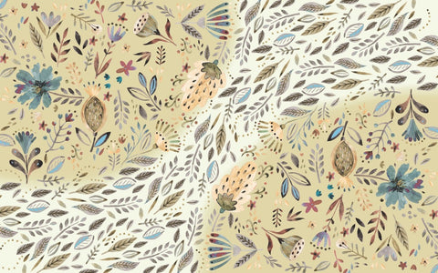 Boho Floral Watercolor Mat