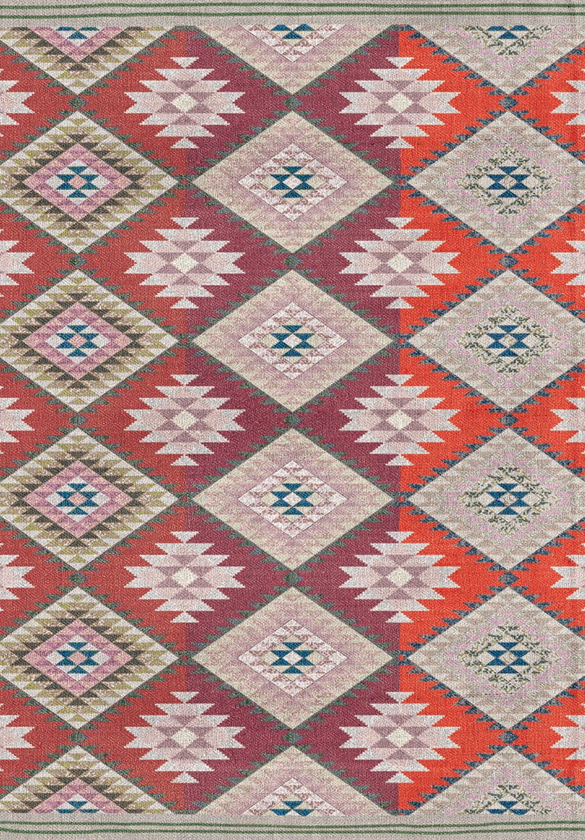 Rustic Southwestern Diamond Kilim
