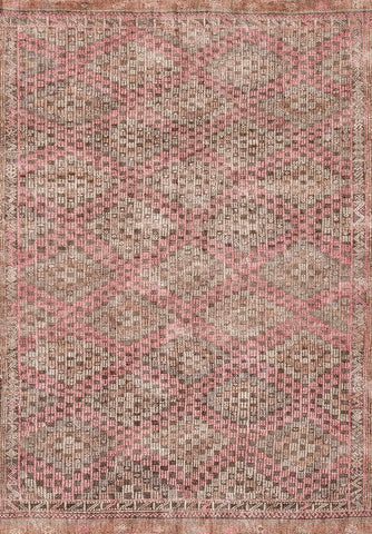 Handwoven Pink and Neutral Flatweave Kilim